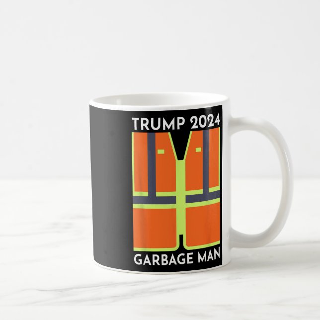 Trump 2024 Garbage Man Funny Garbage Patriots Supp Coffee Mug (Right)