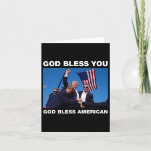 Trump 2024 God Bless You - God Bless America  Card