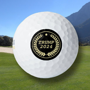 Trump 2024 Gold Laurel Leaf Star Golf Balls