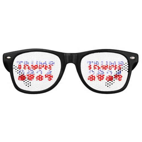 Trump 2024 Groovy Patriotic Retro Sunglasses