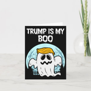 Trump 2024 Hair Funny Ghost Halloween Boo Card