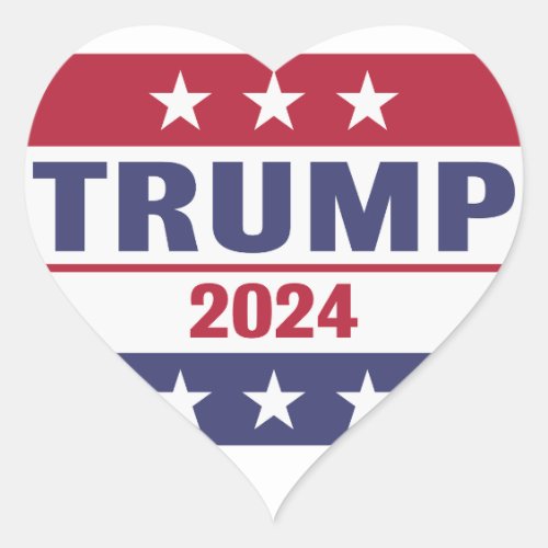 Trump 2024 heart sticker