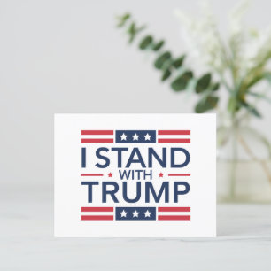 Trump 2024 I Stand With Trump Support President Postcard