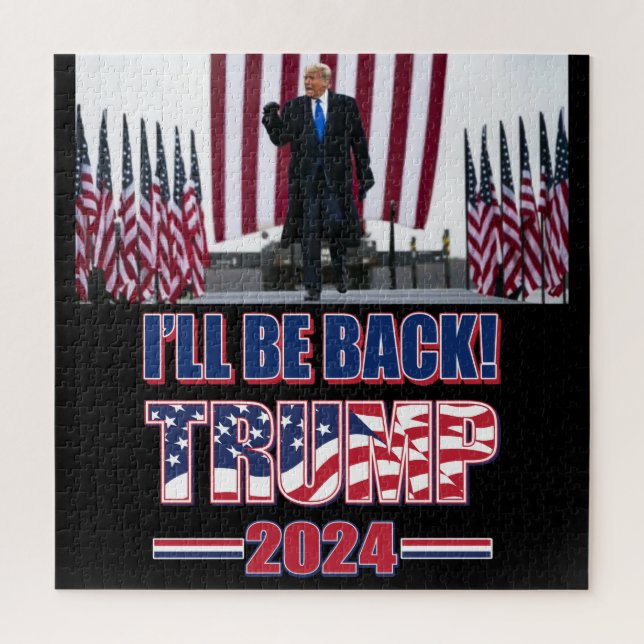Trump 2024 Ill Be Back Jigsaw Puzzle (Vertical)