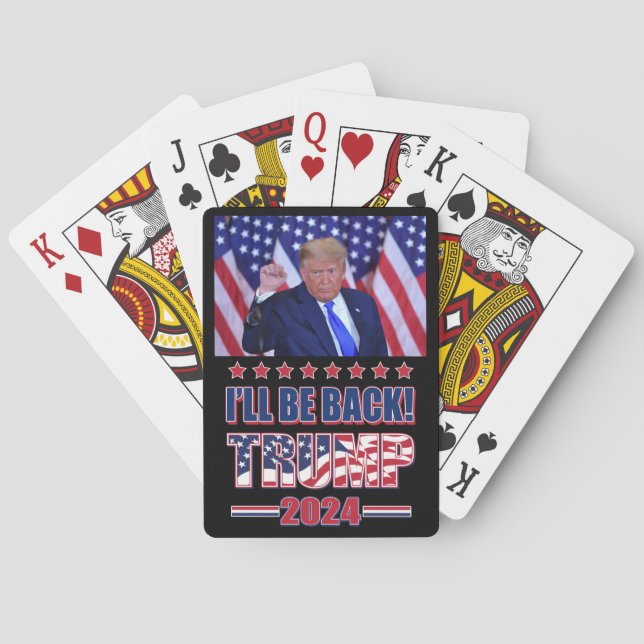 Trump 2024 Ill Be Back Poker Cards (Back)