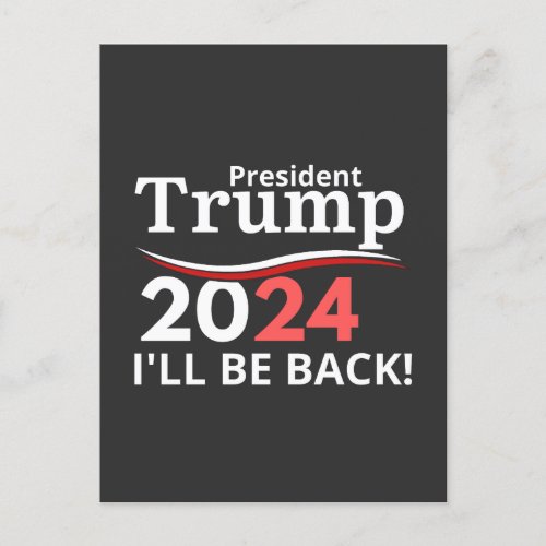 TRUMP 2024 _ ILL BE BACK POSTCARD