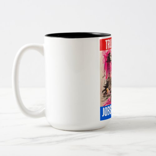 TRUMP 2024 JOBS JOBS JOBS Two_Tone COFFEE MUG