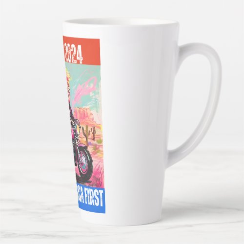 TRUMP 2024 KEEP AMERICA FIRST LATTE MUG