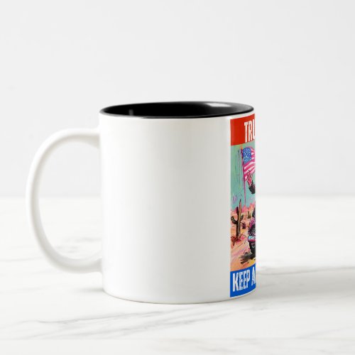 TRUMP 2024 KEEP AMERICA FIRST Two_Tone COFFEE MUG