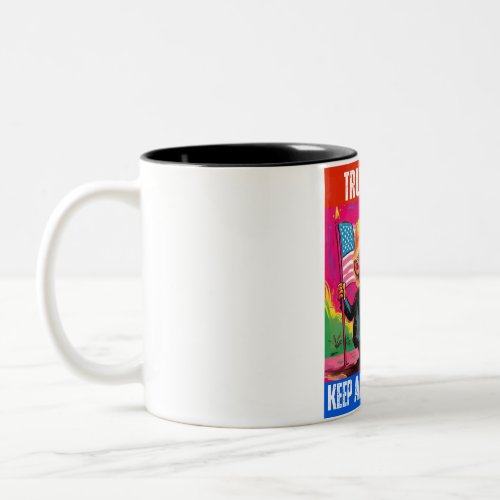 TRUMP 2024 KEEP AMERICA FIRST Two_Tone COFFEE MUG