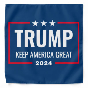 Trump 2024 Keep America Great - blue red Bandana
