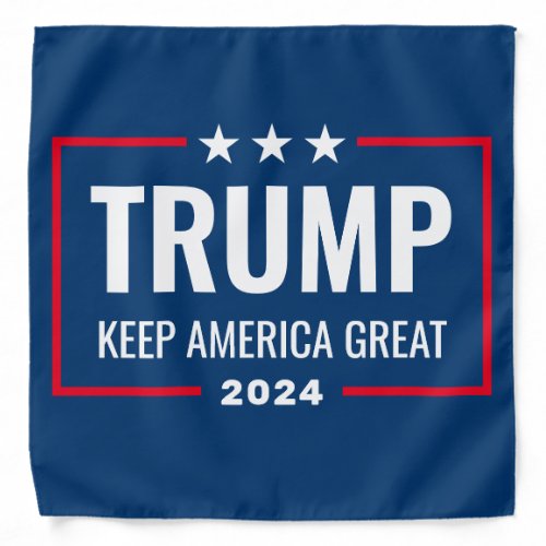 Trump 2024 Keep America Great _ blue red Bandana