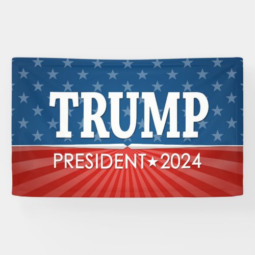 Trump 2024 Keep America Great _ blue red Banner