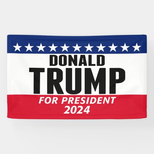 Trump 2024 Keep America Great _ blue red Banner