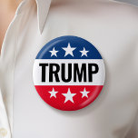 Trump 2024 Keep America Great - blue red Button<br><div class="desc">A fun design featuring Trump's name in the style of the I Like Ike button from history.  A design supporting President Trump's re-election campaign. A modern and minimal layout that will stand our in a crowd.</div>