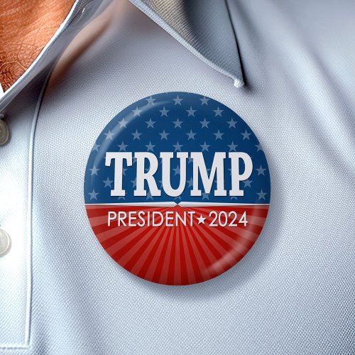 Trump 2024 Keep America Great _ blue red Button