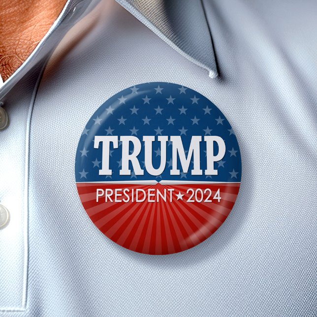 Trump 2024 Keep America Great - blue red Button (Trump 2024 Button - Great Campaign and Rally button for the Next Election)
