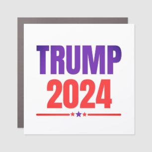 Trump 2024 Keep America Great - blue red Car Magnet