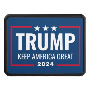 Trump 2024 Keep America Great - Blue Red Hitch Cover by theNextElection at Zazzle