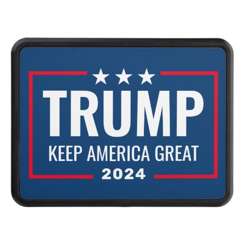 Trump 2024 Keep America Great _ blue red Hitch Cover