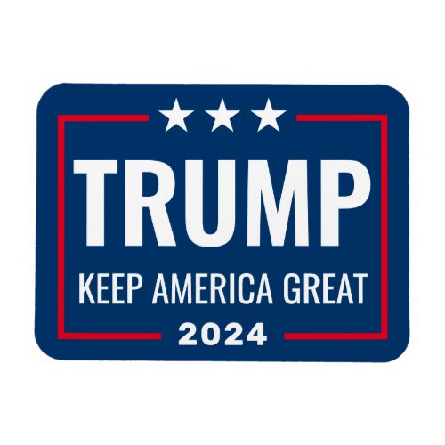 Trump 2024 Keep America Great _ blue red Magnet