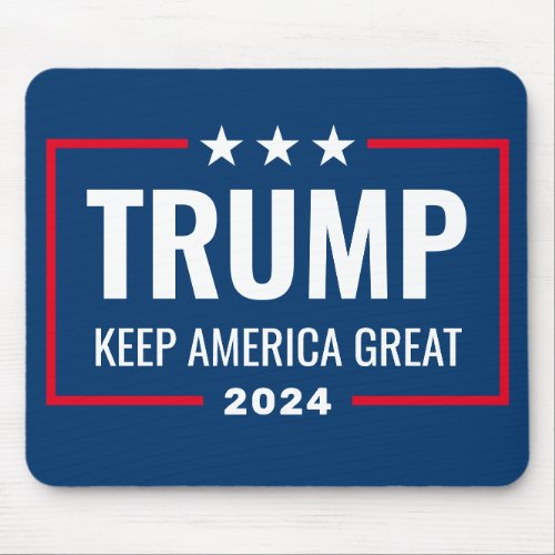 Trump 2024 Keep America Great _ blue red Mouse Pad