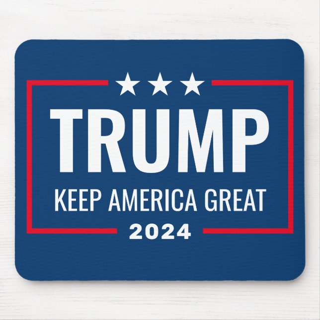 Trump 2024 Keep America Great - blue red Mouse Pad (Front)