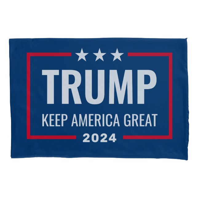 Trump 2024 Keep America Great - blue red Pillow Case (Front)