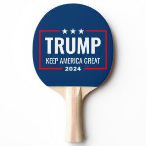 Trump 2024 Keep America Great - blue red Ping Pong Paddle