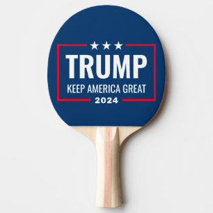 Trump 2024 Keep America Great - blue red Ping Pong Paddle
