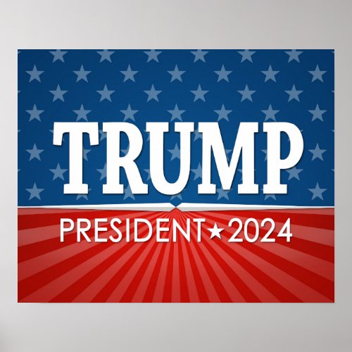 Trump 2024 Keep America Great _ blue red Poster