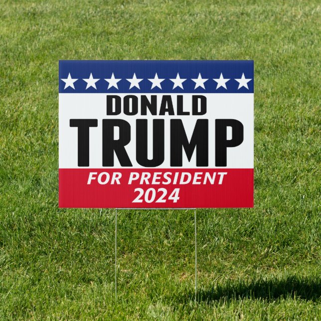 Trump 2024 Keep America Great - blue red Sign (Insitu)