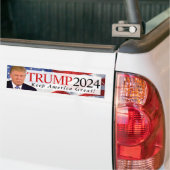 Trump 2024 Keep America Great Bumper Sticker (On Truck)