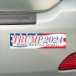 Trump 2024 Keep America Great Bumper Sticker Car Magnet