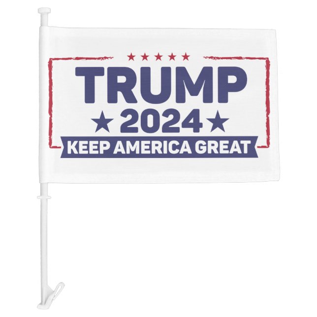 Trump 2024 - Keep America Great Car Flag (Front)