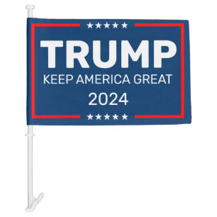 Trump 2024 Keep America Great Car Flag
