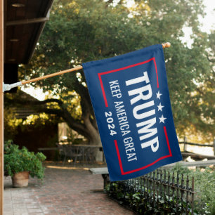 Trump 2024 - Keep America Great House Flag