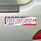 Trump 2024 Keep America Great #KAG Bumper Sticker (On Car)