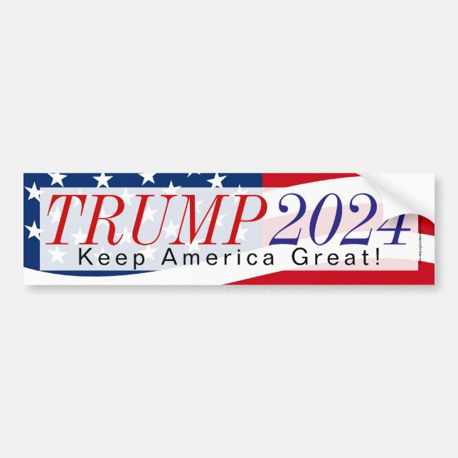Trump 2024 Keep America Great #KAG Bumper Sticker (Front)