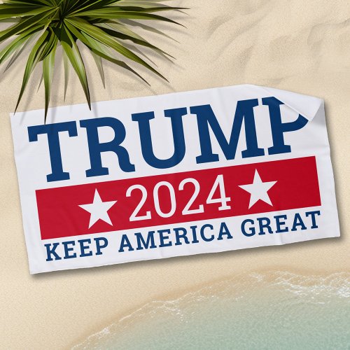 Trump 2024 Keep America Great _ modern Beach Towel