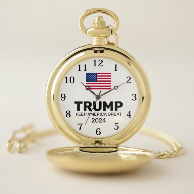 Trump 2024 Keep America Great Pocket Watch (Inside)