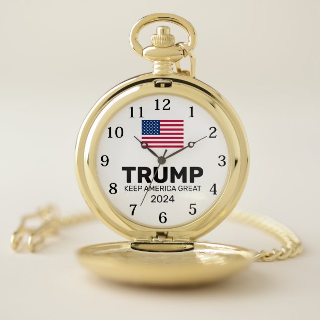 Trump 2024 Keep America Great Pocket Watch (Inside)
