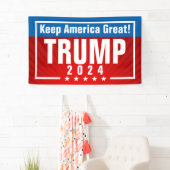 Trump 2024 Keep America Great Stars Frame Banner (Insitu)