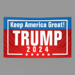 Trump 2024 Keep America Great Stars Frame Banner
