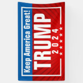 Trump 2024 Keep America Great Stars Frame Banner (Vertical)