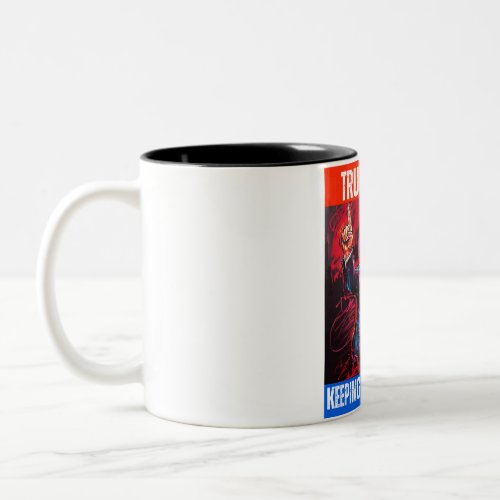 TRUMP 2024 KEEPING AMERICA FIRST Two_Tone COFFEE MUG