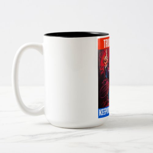 TRUMP 2024 KEEPING AMERICA FIRST Two_Tone COFFEE MUG