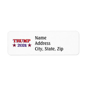 Trump 2020 Return Address Labels Stickers Custom Printed 