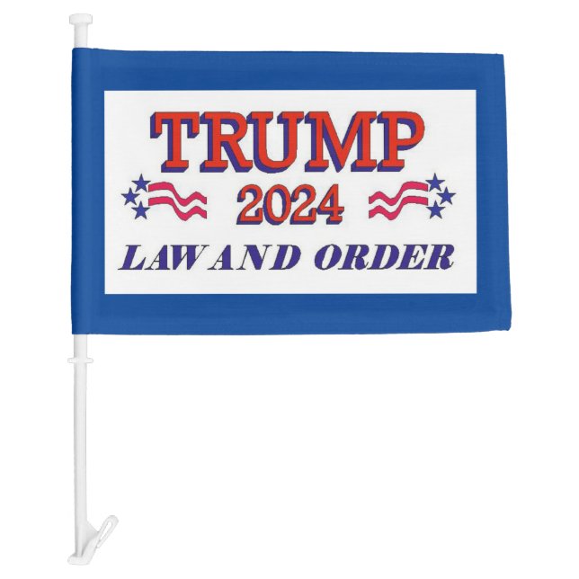 Trump 2024 Law and Order Car Flag (Front)
