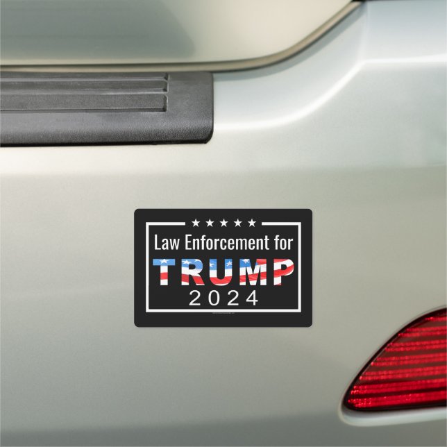 Trump 2024 Law Enforcement Police Car Magnet (In Situ)